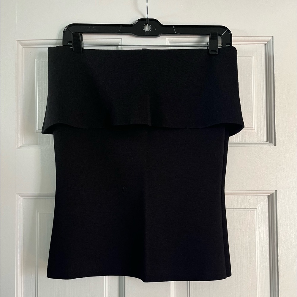Ann Taylor Black Off-Shoulder Top  XS